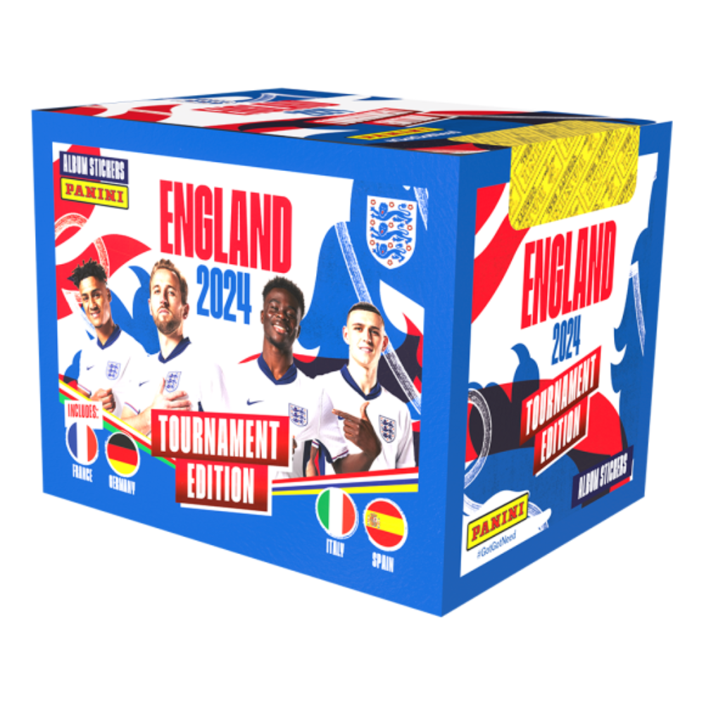 PRE-ORDER: Panini England 2024 Tournament Edition Official Sticker Collection - Box of 50 packets - Box of 50 Sticker Packets