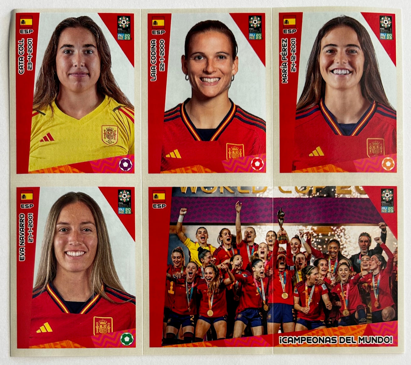 Panini FIFA Women's World Cup AU NZ 2023 - Extra SPAIN Stickers J10 to J15 (Jugon! Magazine Exclusive)