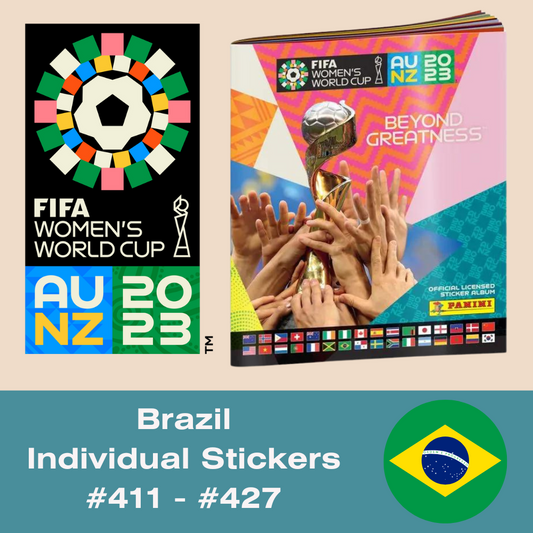 Panini FIFA Women's World Cup AU NZ 2023 - Single BRAZIL Stickers (#411 - #427)