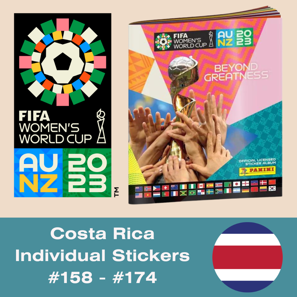 Panini FIFA Women's World Cup AU NZ 2023 - Single COSTA RICA Stickers (#158 - #174)
