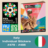 Panini FIFA Women's World Cup AU NZ 2023 - Single ITALY Stickers (#479 - #495)