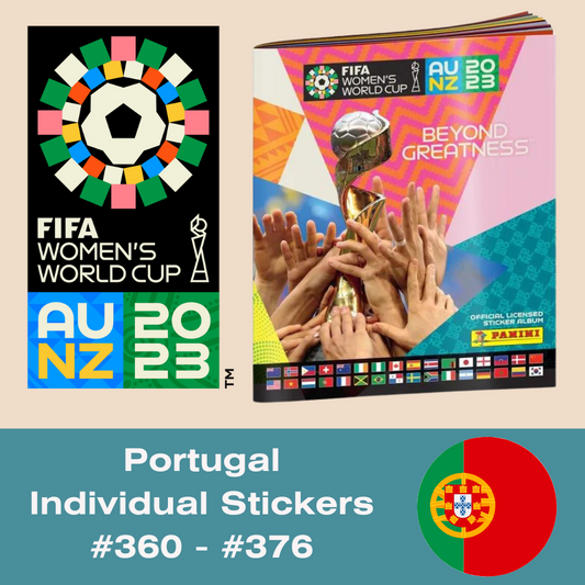 Panini FIFA Women's World Cup AU NZ 2023 - Single PORTUGAL Stickers (#360 - #376)