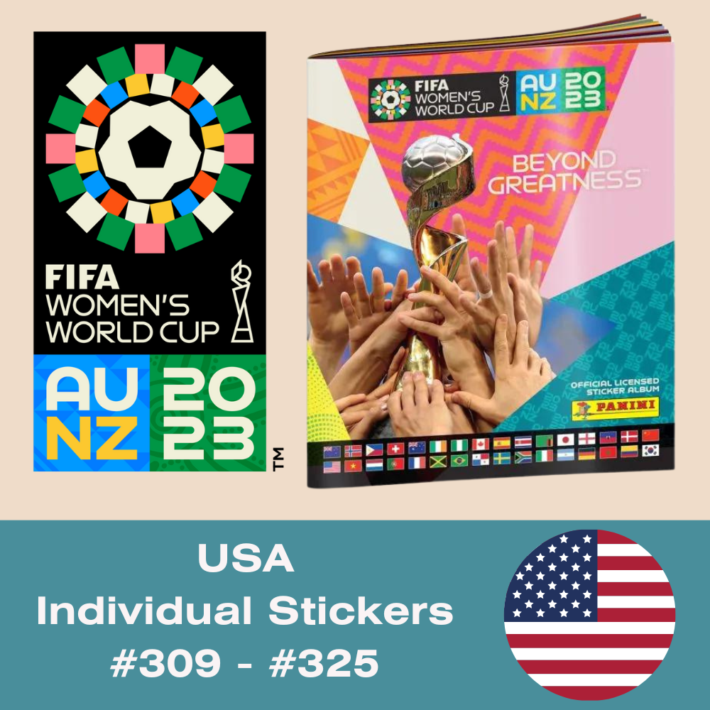 Panini FIFA Women's World Cup AU NZ 2023 - Single USA Stickers (#309 - #325)