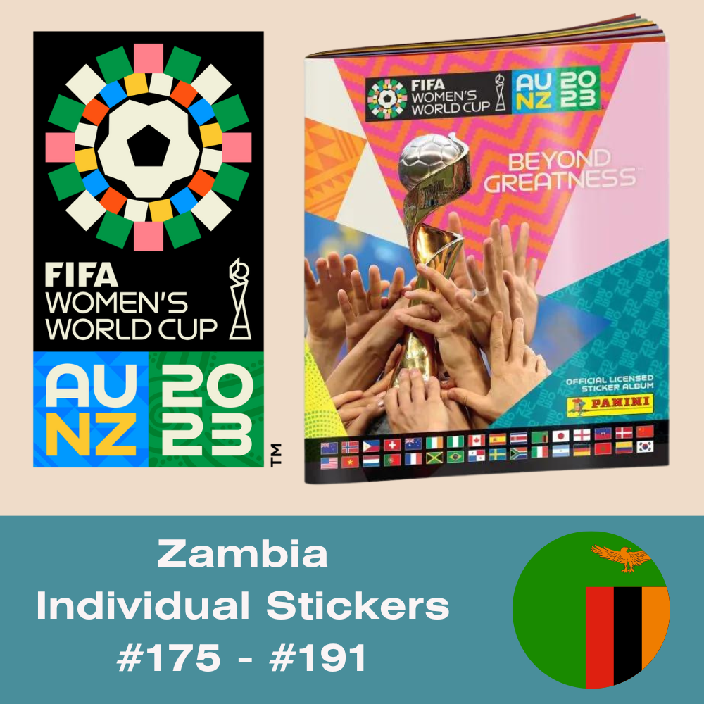 Panini FIFA Women's World Cup AU NZ 2023 - Single ZAMBIA Stickers (#175 - #191)