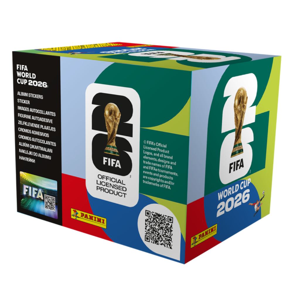 *SHIPPING FROM 17TH MAY* Panini FIFA World Cup 2026 Official Sticker Collection - UK VERSION BOOSTER BOX OF 50 PACKS (350 Stickers)