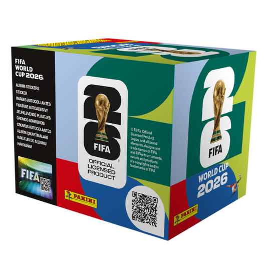 *SHIPPING FROM 17TH MAY* Panini FIFA World Cup 2026 Official Sticker Collection - UK VERSION BOOSTER BOX OF 50 PACKS (350 Stickers)