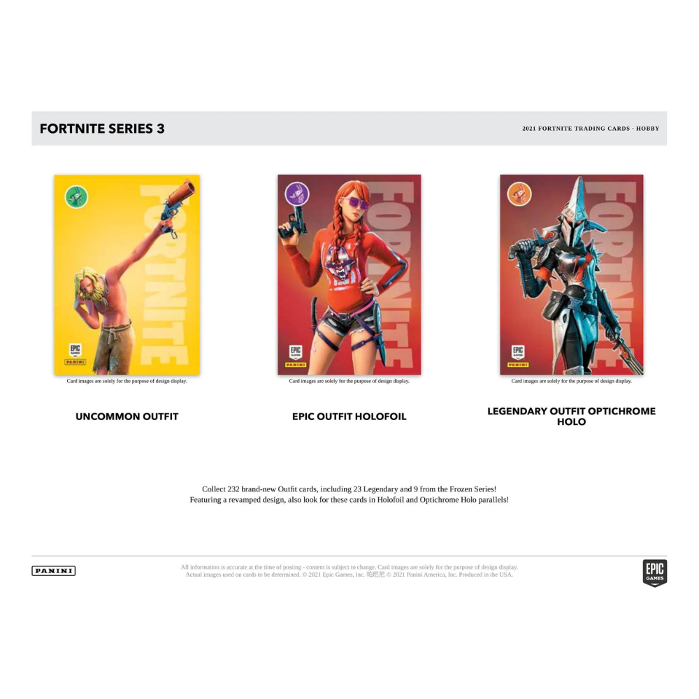 Panini Fortnite Series 3 2021 Hobby Trading Cards - Box of 24 Packets