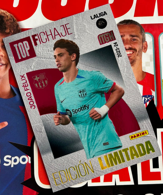 Panini MGK Megacracks La Liga 2023-24 - JOAO FELIX (FC BARCELONA) Top Signing Limited Edition *Jugon! 199 Exclusive*