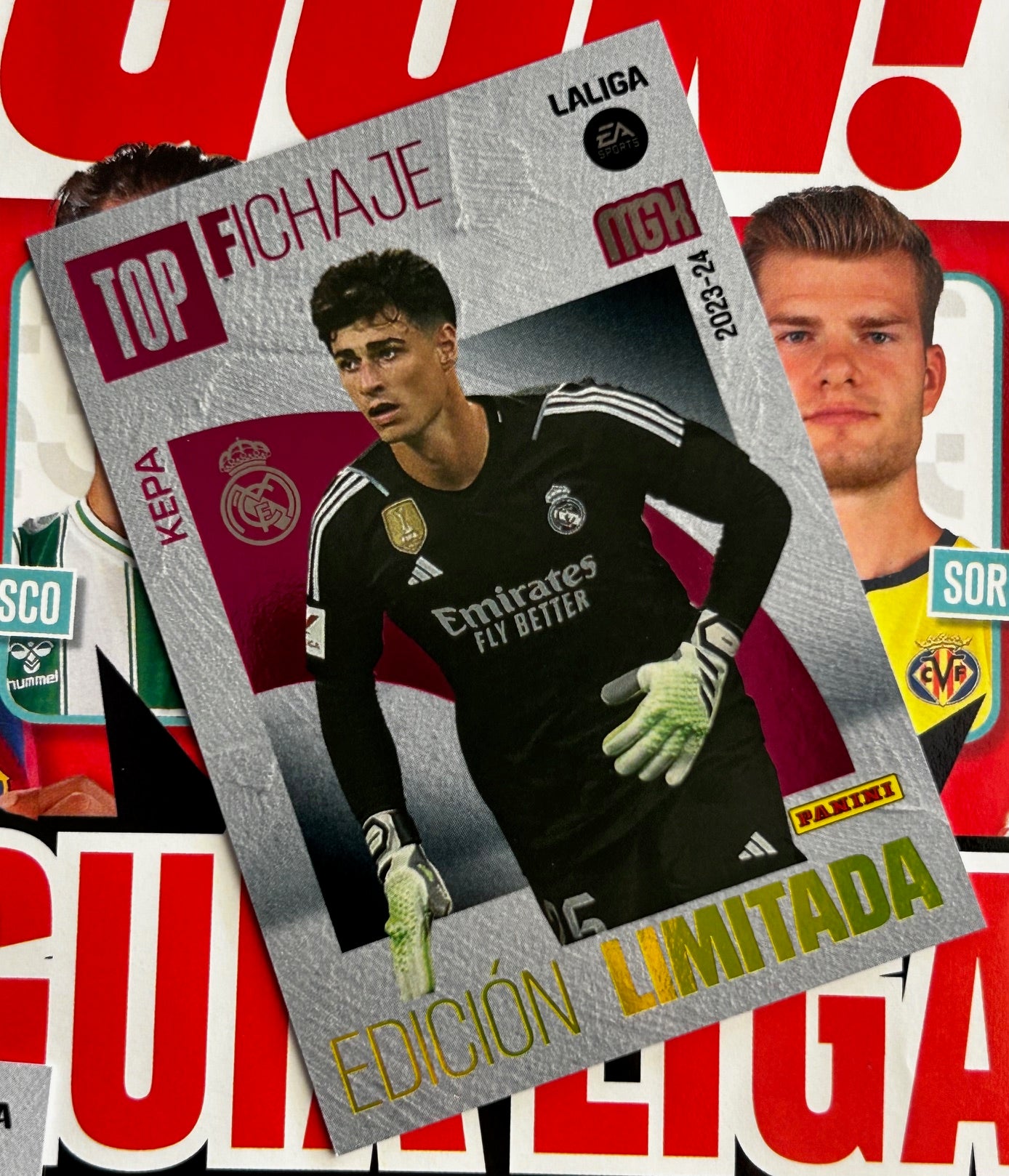 Panini MGK Megacracks La Liga 2023-24 - KEPA (REAL MADRID) Top Signing Limited Edition *Jugon! 199 Exclusive*