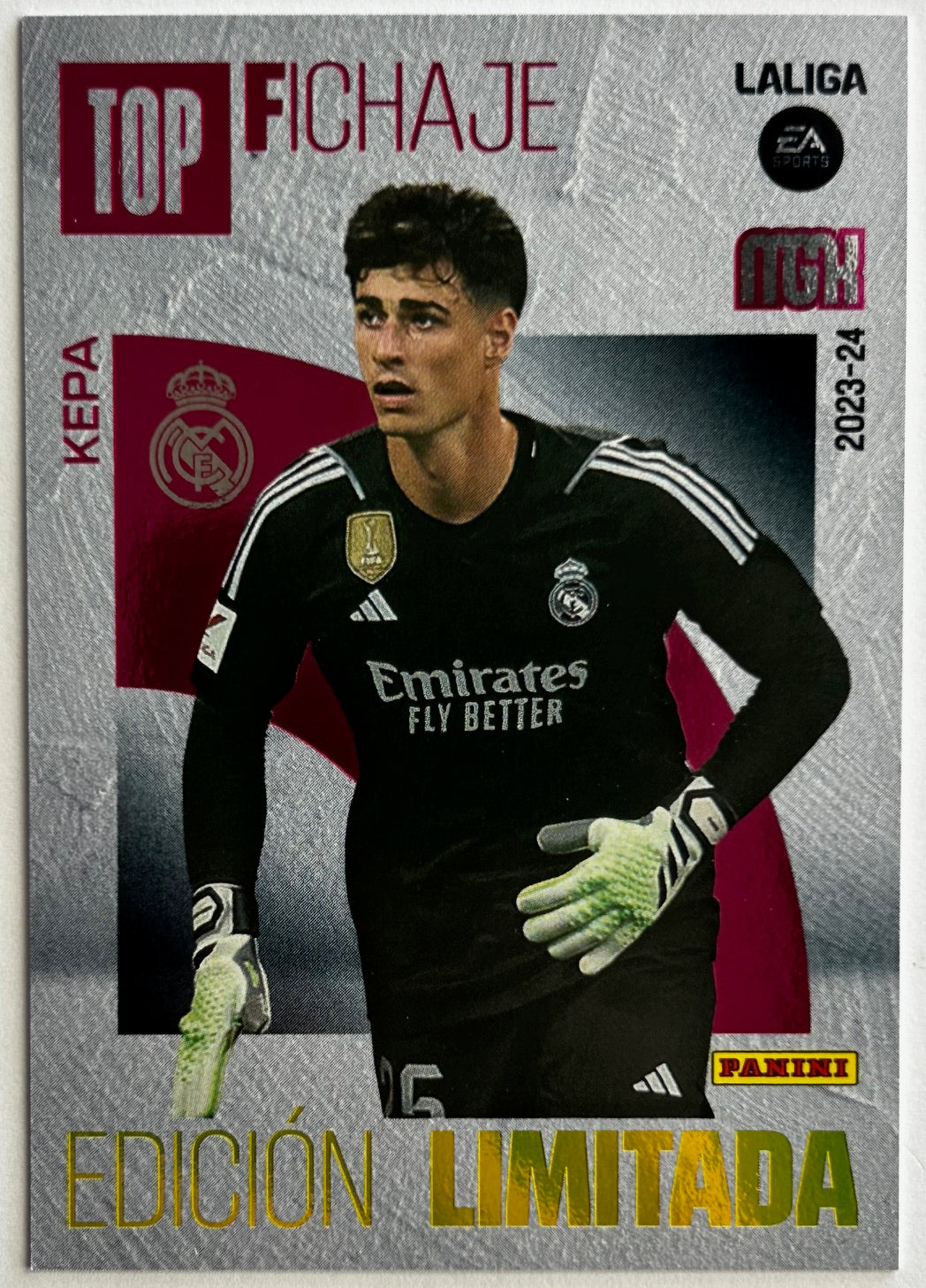 Panini MGK Megacracks La Liga 2023-24 - KEPA (REAL MADRID) Top Signing Limited Edition *Jugon! 199 Exclusive*