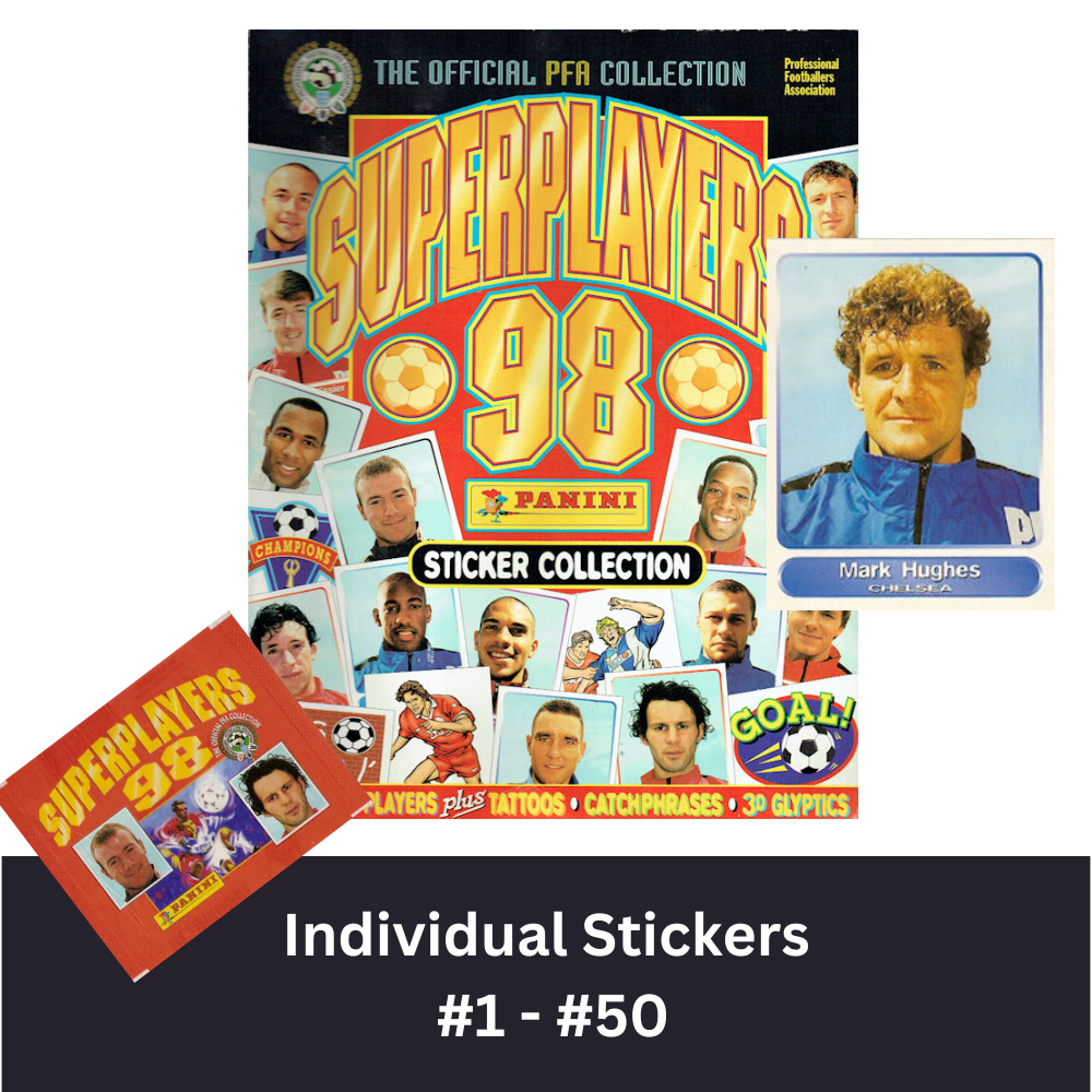Panini PFA Superplayers 98 - Single Stickers (#1 - #50)