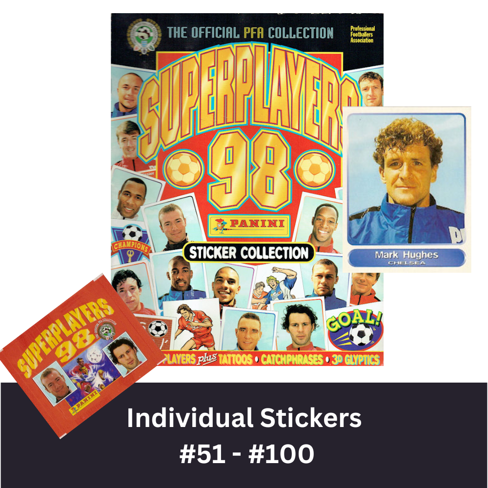 Panini PFA Superplayers 98 - Single Stickers (#51 - #100)