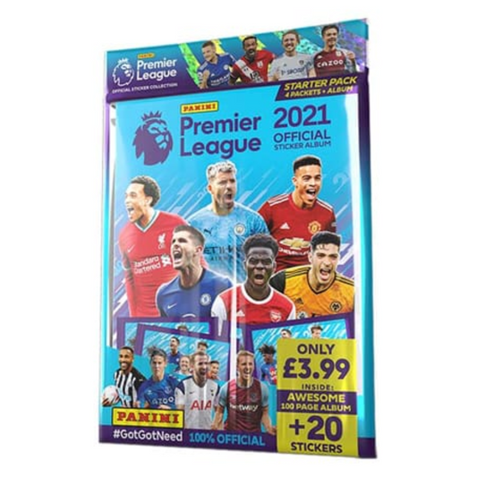 Panini Premier League 2021 Official Sticker Collection - Starter Pack (Album + 20 Stickers)