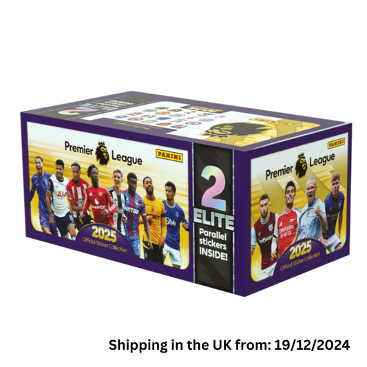 PRE-ORDER: Panini Premier League Official Sticker Collection 2025 - Box of 120 Sticker Packets (600 Stickers)