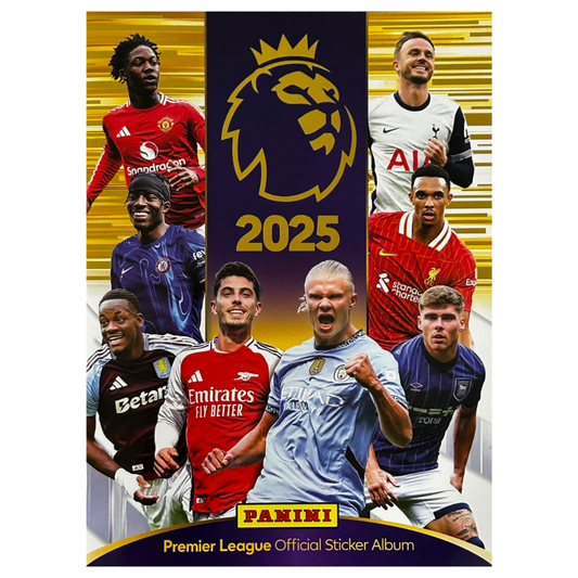 2025 Panini Premier League Sticker Collection - Sticker Album with 6 Stickers