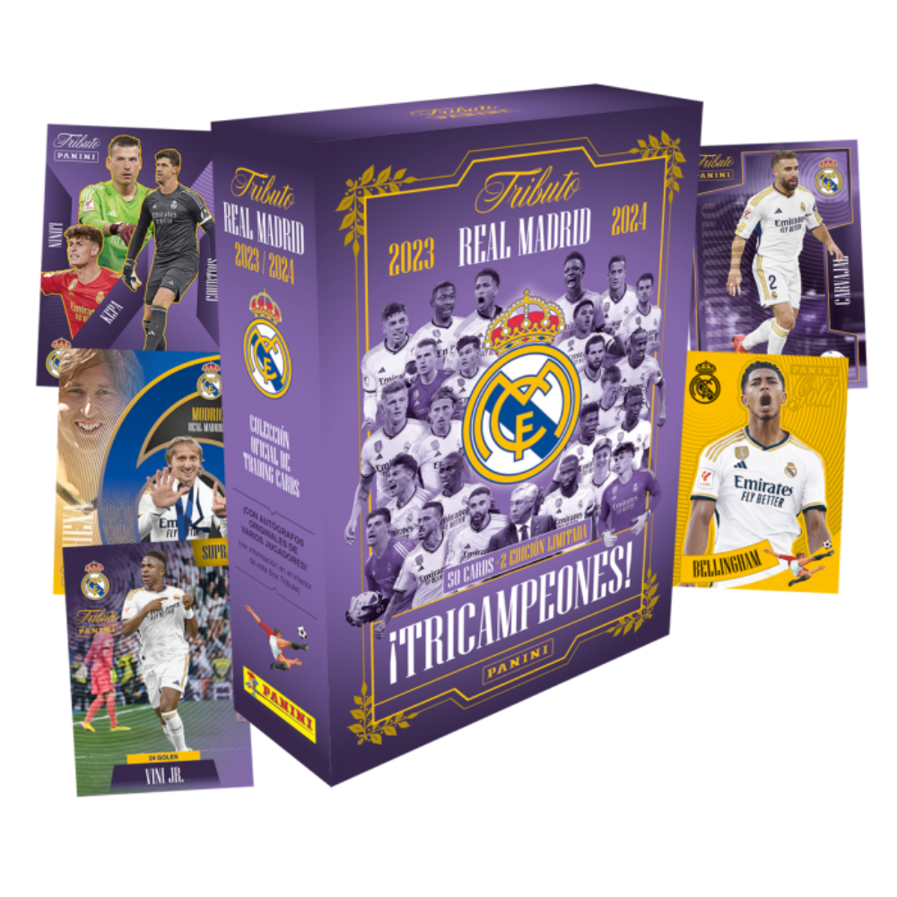 XMAS PRE-ORDER: Panini Real Madrid Tribute 2023-24 'Tricampeones' Box