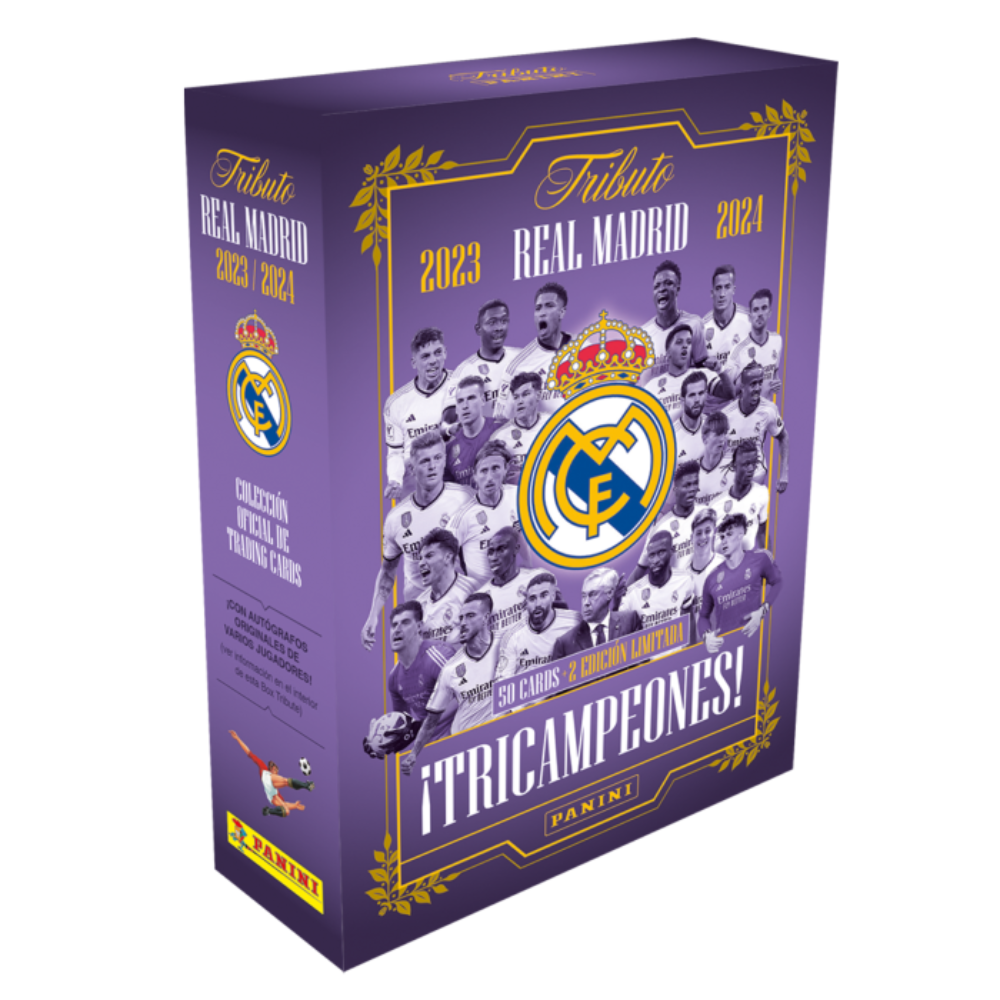 XMAS PRE-ORDER: Panini Real Madrid Tribute 2023-24 'Tricampeones' Box