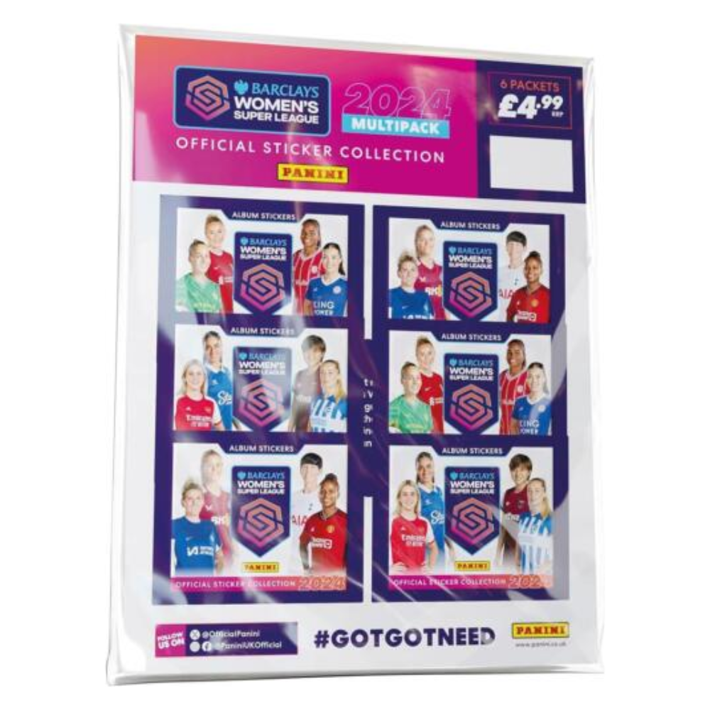Panini Women's Super League 2024 Official Sticker Collection - Multipack of 6 Packets