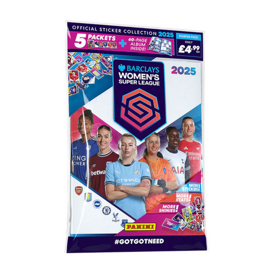 XMAS PRE-ORDER: Panini Women's Super League 2025 Official Sticker Collection - Starter Pack