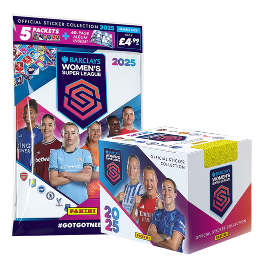 XMAS PRE-ORDER: Panini Women's Super League 2025 Official Sticker Collection Bundle (Starter Pack & Box of 50 Packs)