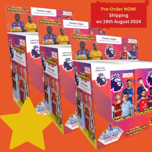 PRE-ORDER: 2025 Panini EPL Adrenalyn XL - BOX OF 50 PACKETS (including 400 Cards)