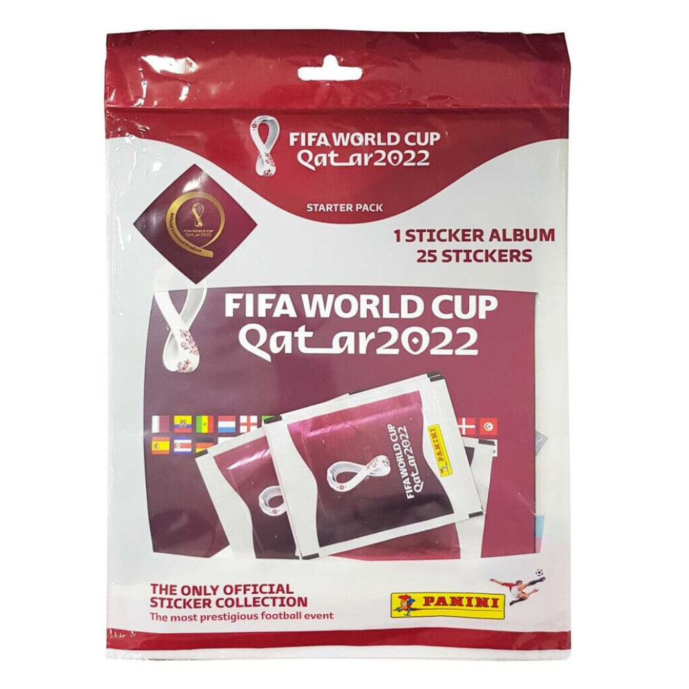 Panini FIFA World Cup Qatar 2022 - Starter Pack (1 Sticker Album & 25 ...