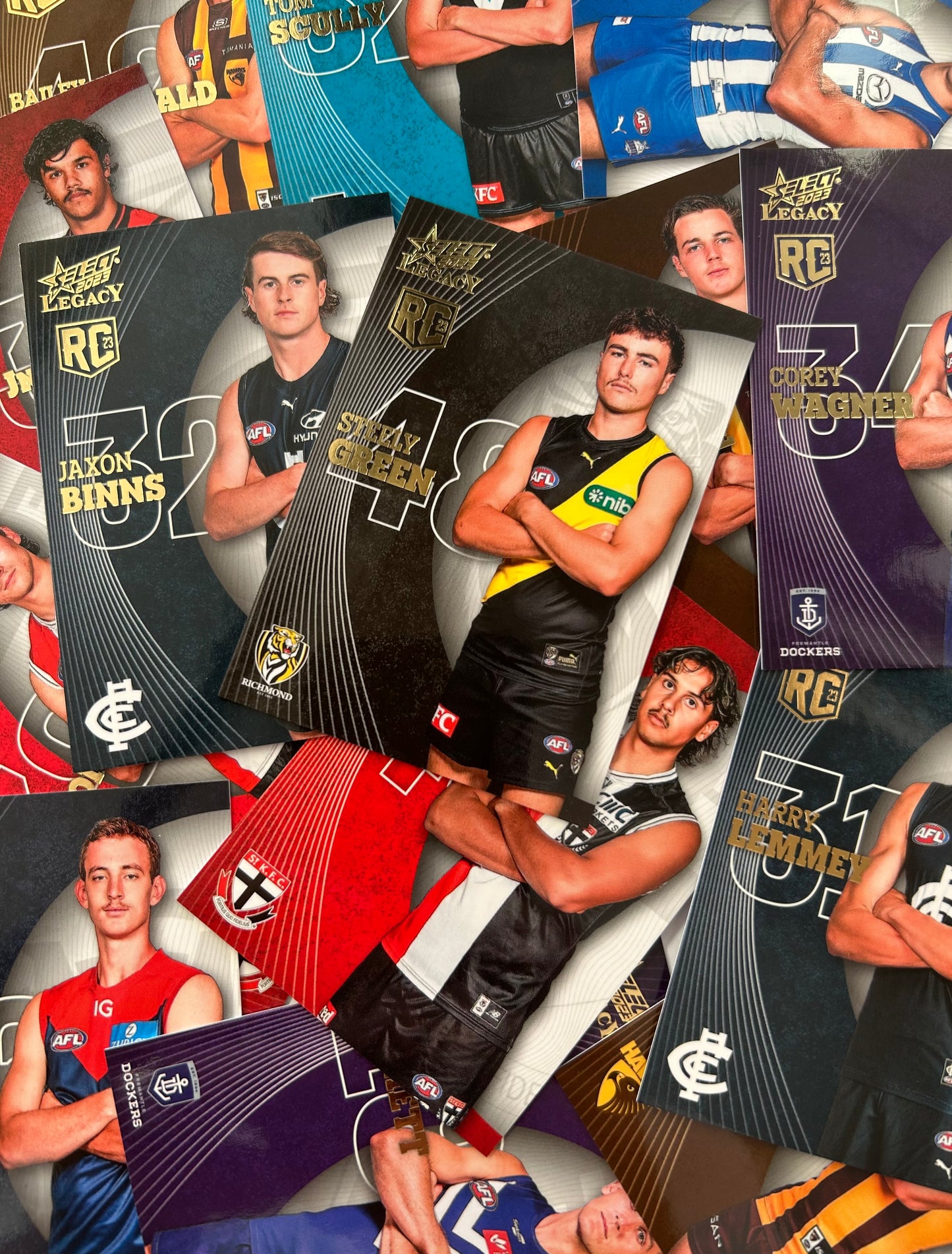 Select AFL 2023 Legacy - Single ROOKIE RC 23 Base Cards (#189 - #217)