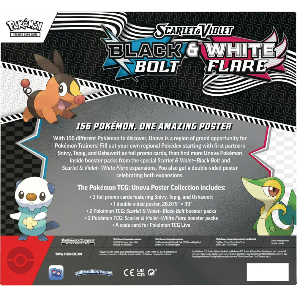 Pokemon TCG Scarlet & Violet 10.5 Unova Poster Collection Box