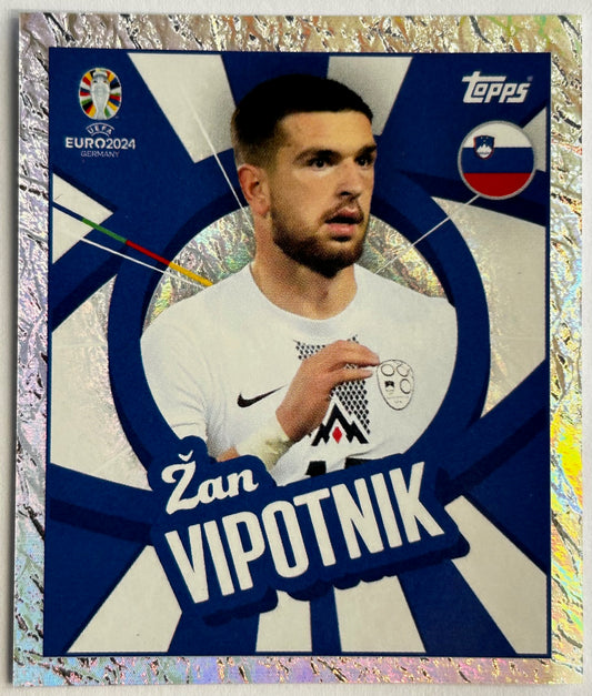 Topps UEFA EURO 2024 Sticker Collection - ŽAN VIPOTNIK (SLOVENIA) Foil Player to Watch SVN PTW
