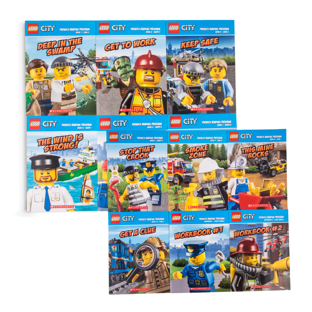 Lego City Phonics Boxed Set (10 books & 2 workbooks)