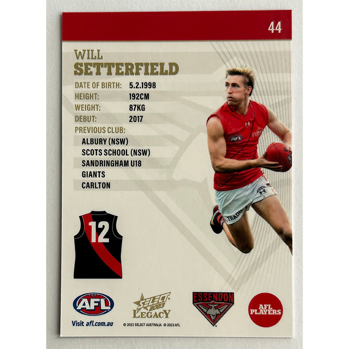 Select AFL 2023 Legacy - Single ESSENDON Cards (#38 - #46)