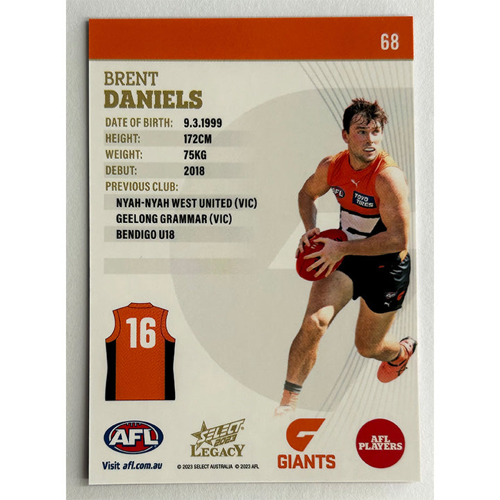 Select AFL 2023 Legacy - Single GWS GIANTS Cards (#64 - #71)