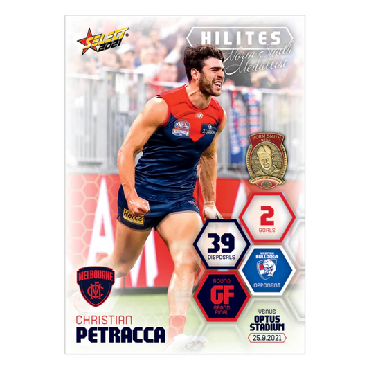 Select AFL 2021 Hilites Grand Final - CHRISTIAN PETRACCA (MELBOURNE) Norm Smith Medallist SH-GF1 /820