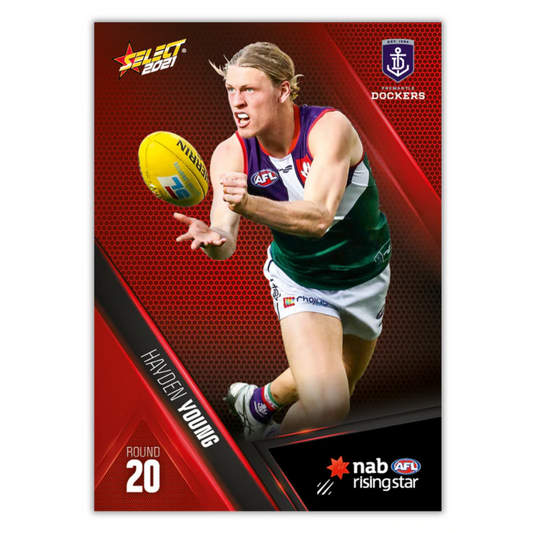Select AFL 2021 nab Rising Star - HAYDEN YOUNG (FREMANTLE DOCKERS) Round 20 SRS20 /215