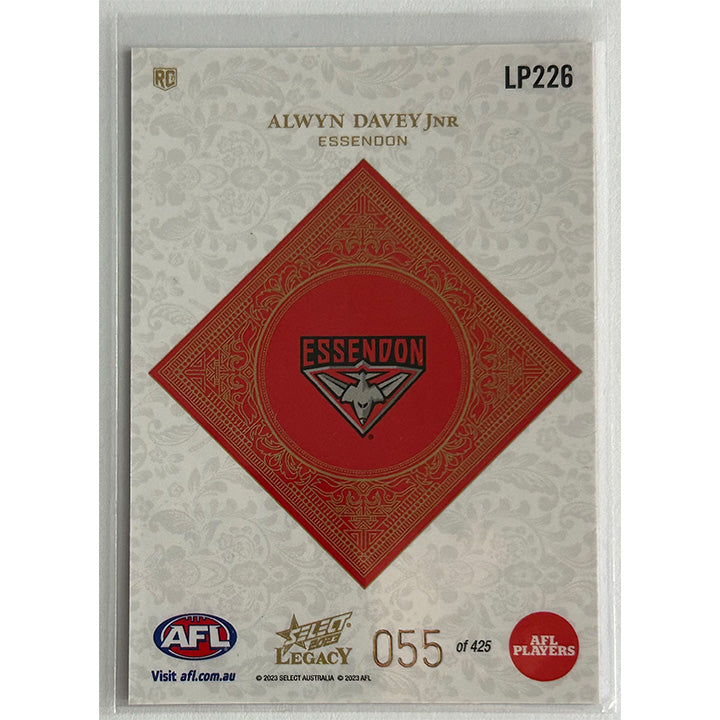 Select AFL 2023 Legacy - ALWYN DAVEY JNR (ESSENDON) Legacy+ RC LP226 #055/425