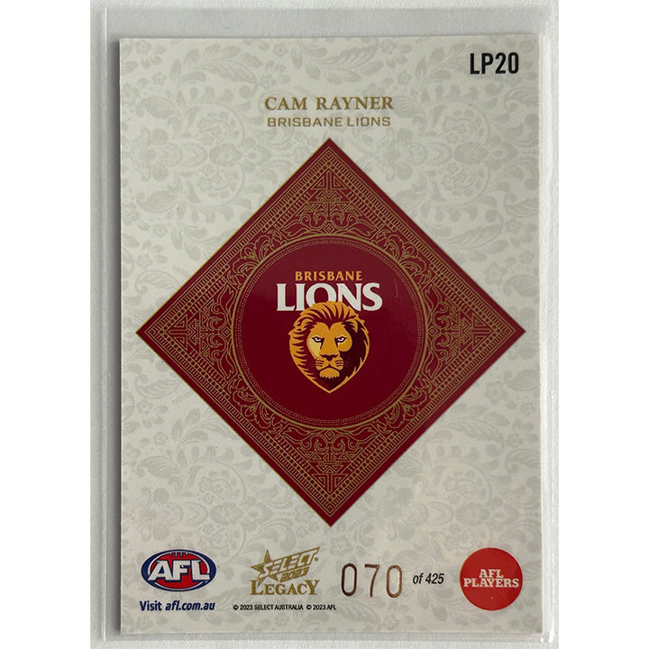 Select AFL 2023 Legacy - CAM RAYNER (BRISBANE LIONS) Legacy+ LP20 #070/425