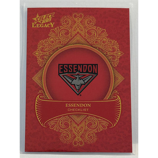 Select AFL 2023 Legacy - CHECKLIST (ESSENDON) Legacy+ LP42 #003/425