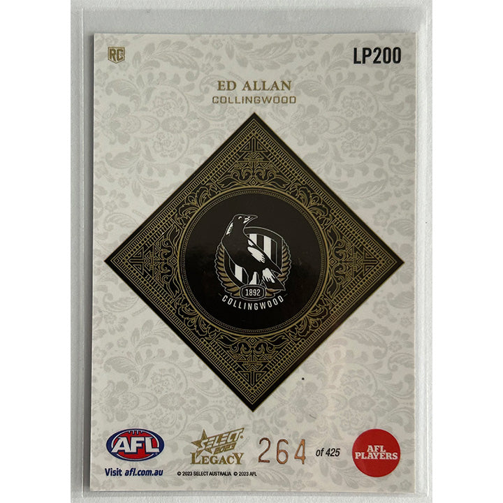 Select AFL 2023 Legacy - ED ALLAN (COLLINGWOOD) Legacy+ RC LP200 #264/425