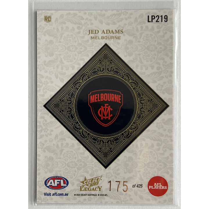 Select AFL 2023 Legacy - JED ADAMS (MELBOURNE) Legacy+ RC LP219 #175/425
