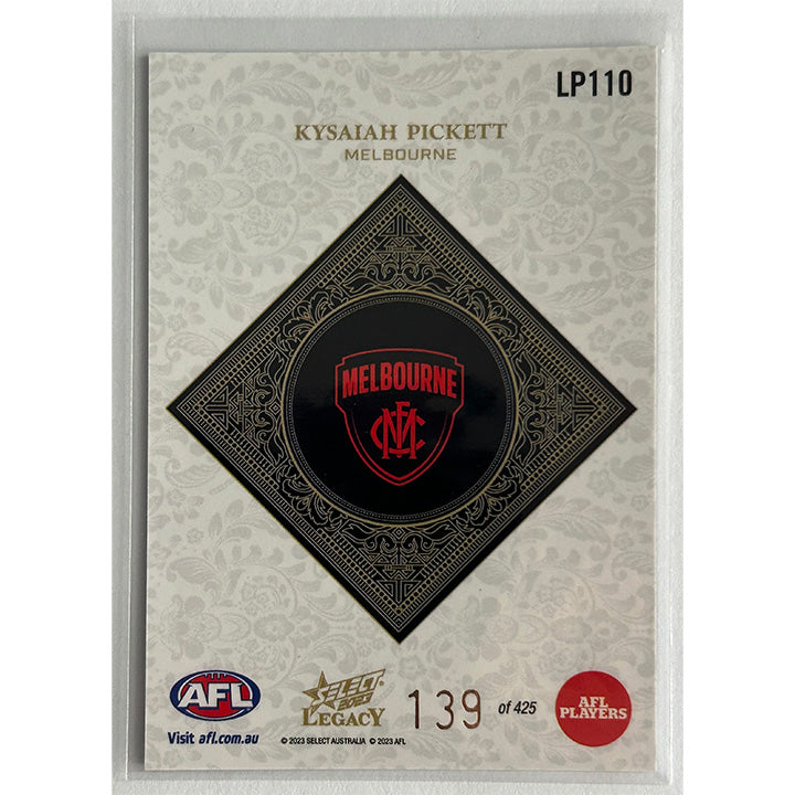 Select AFL 2023 Legacy - KYSAIAH PICKETT (MELBOURNE) Legacy+ LP110 #139/425