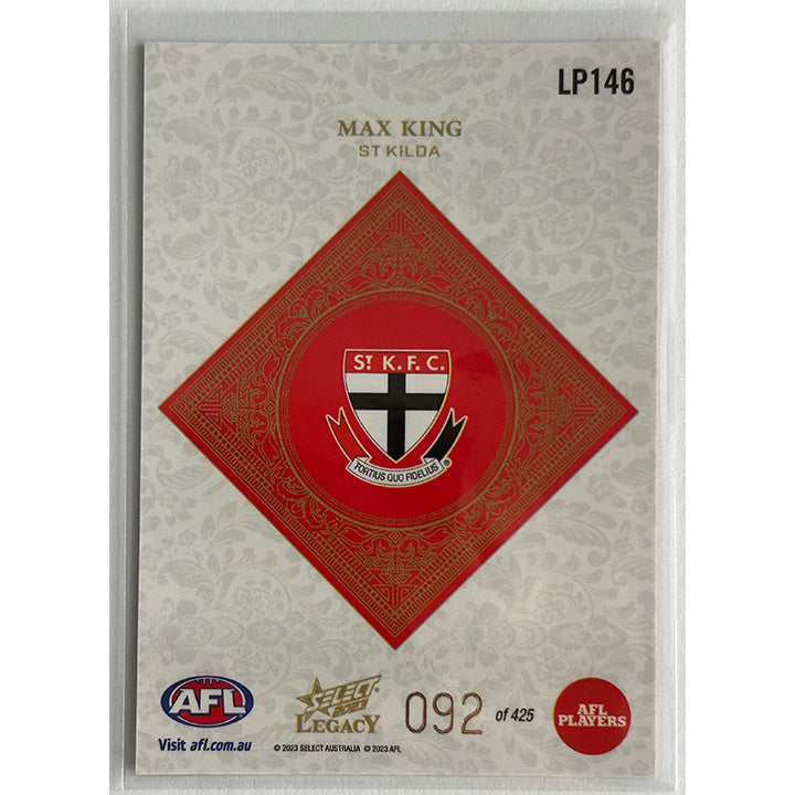 Select AFL 2023 Legacy - MAX KING (ST KILDA) Legacy+ LP146 #092/425