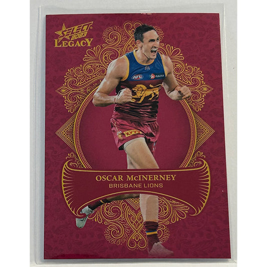 Select AFL 2023 Legacy - OSCAR McINERNEY (BRISBANE LIONS) Legacy+ LP18 #043/425