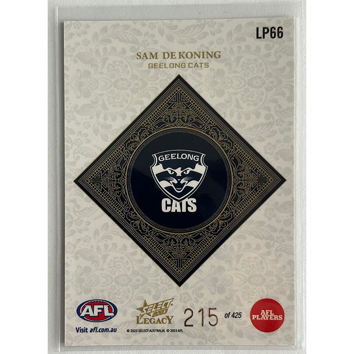 Select AFL 2023 Legacy - SAM DE KONING (GEELONG CATS) Legacy+ LP66 #215/425