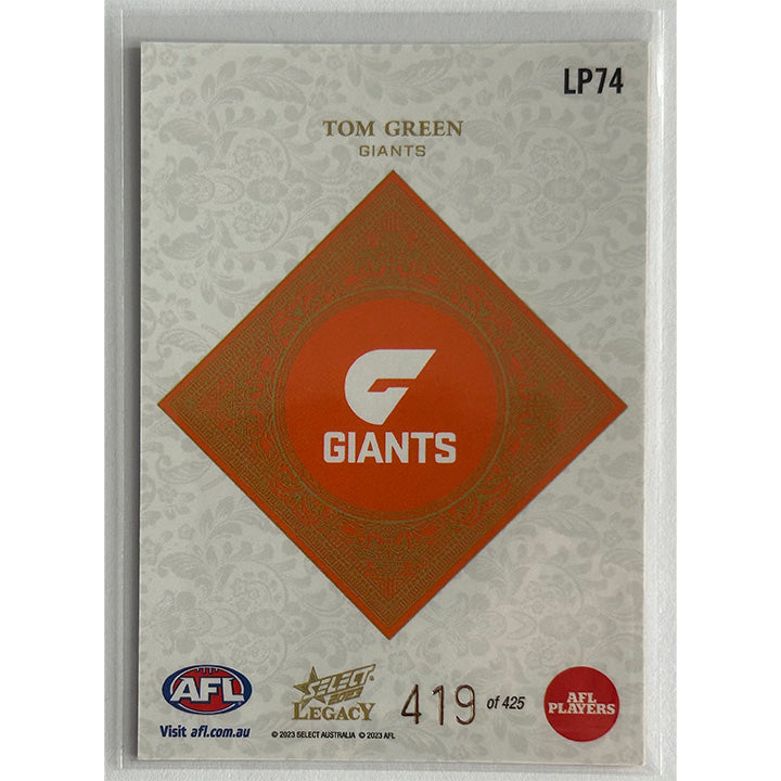 Select AFL 2023 Legacy - TOM GREEN (GWS GIANTS) Legacy+ LP74 #419/425