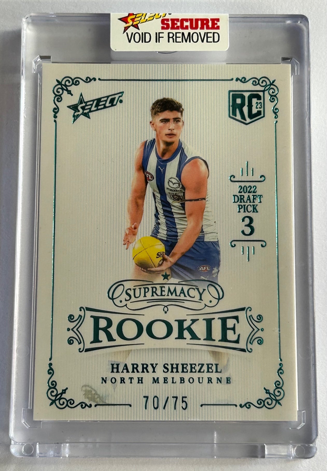 Select AFL 2023 Supremacy Rookie - HARRY SHEEZEL (NORTH MELBOURNE) RPB3 /75