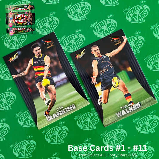 Select AFL 2025 Footy Stars - ADELAIDE CROWS Base Cards (#1 - #11) BUY 4 GET 2 FREE