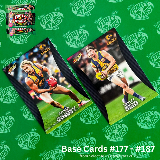 Select AFL 2025 Footy Stars - WEST COAST EAGLES Base Cards (#177 - #187) BUY 4 GET 2 FREE