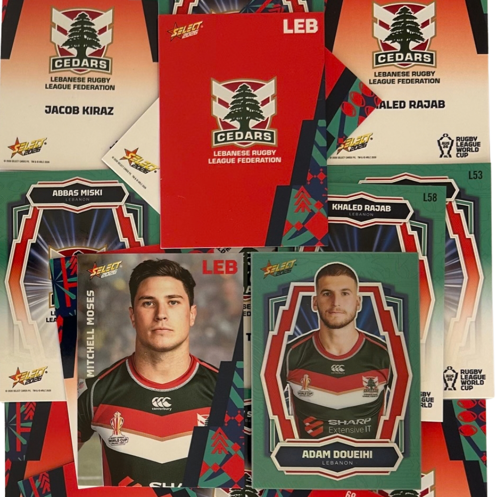 Select Rugby League World Cup 2026 - LEBANON Men's Base & Luminous Cards