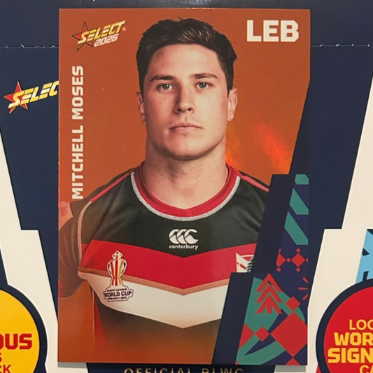 Select Rugby League World Cup 2026 - MITCHELL MOSES (LEBANON) Orange Parallel BO73 /175