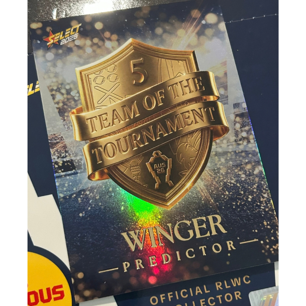Select Rugby League World Cup 2026 - TEAM OF THE TOURNAMENT PREDICTOR Winger TTP5 /140